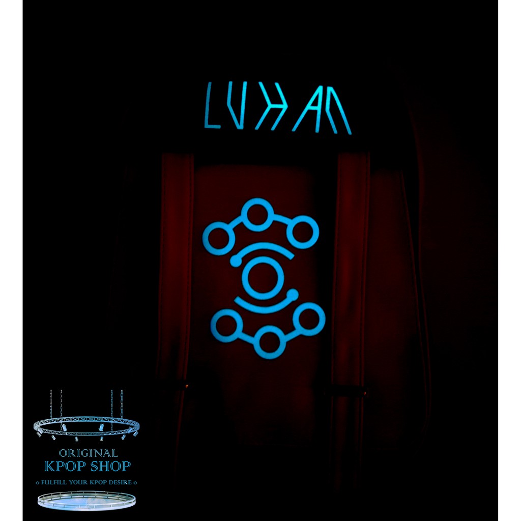KPOP BACKPACK BAG IMPORT EXO LUHAN GLOW IN THE DARK LEATHER BACKPACK