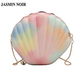 Jasmin Noir กระเป๋าสะพายไหล่ สะพายข้าง หนัง PU แต่งสายโซ่ สําหรับผู้หญิง