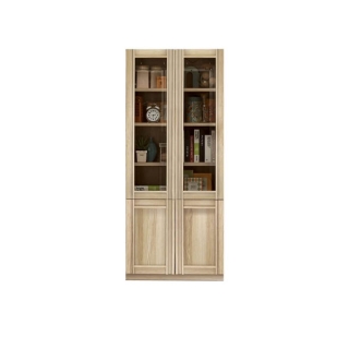 Koncept furniture ตู้โชว์ ขนาด 80 ซม. รุ่น Lybrary สีไม้อ่อน (79x34x185 ซม.)