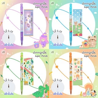 (ขายส่ง 6/12 ด้าม) ปากกาน้ำเงิน 0.38/0.5 ราคาส่ง Super panda GENVANA เขียนลื่นมาก (G-3200) ปากกาลูกลื่น