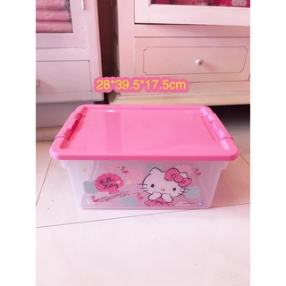 กล่องใส่ของมีฝาปิดเฮลโลคิตตี้ Hello Kitty Container ลิขสิทธิ์แท้