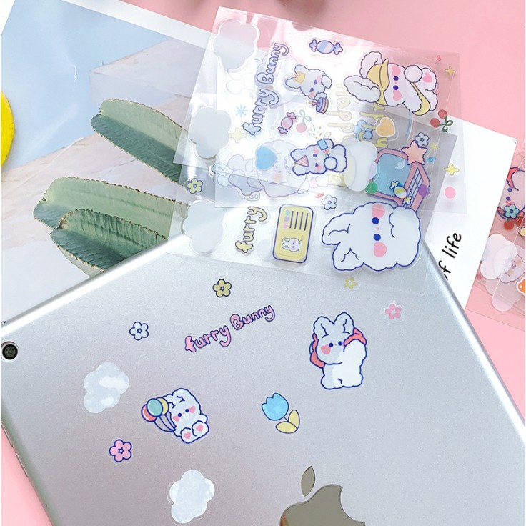 ST-61★พร้อมส่ง★ สติ๊กเกอร์ PVC สติ๊กเกอร์ไดคัท PVC Milkjoy หมี เกาหลี ติดเคส โน๊ตบุ๊ค สติกเกอร์ตกแต่ง สติกเกอร์ปิดผนึก