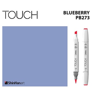 TOUCH TWIN BRUSH MARKER PB273 (BLUE BERRY) / มาร์คเกอร์หัวพู่กัน-หัวตัดขนาดกลาง รหัส PB273 (BLUE BERRY)