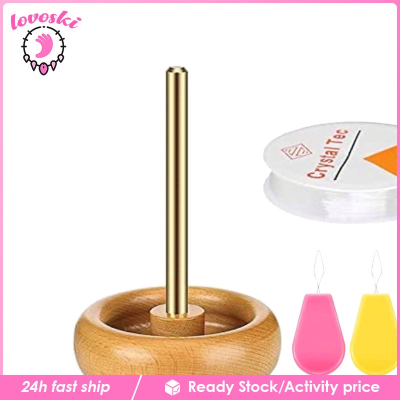 LOV.10]] Wooden Bead Spinner Beads Loader Quickly DIY Spinning