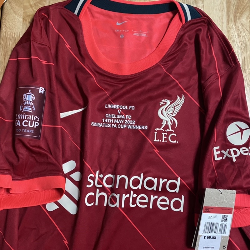 [ของแท้] เสื้อ Winner FA Cup พร้อมอาร์ม FA CUP  Nike Liverpool Home 2021/22 Stadium สีแดง ป้ายไทย ของใหม่ป้ายห้อย