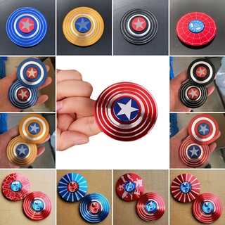 ของเล่น Fidget Spinner Captain American Fingertip Gyro Shield อัลลอยด์ สําหรับเด็ก