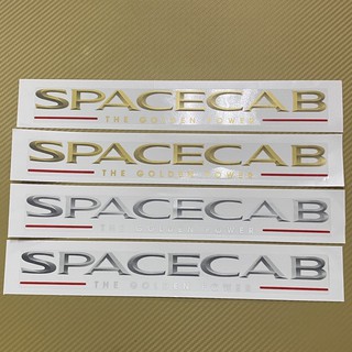 สติ๊กเกอร์* SPACECAB THE GOLDEN POWER ติดกระจกแคป ISUZU ดราก้อน ราคาต่อคู่ มี 2 ชิ้น