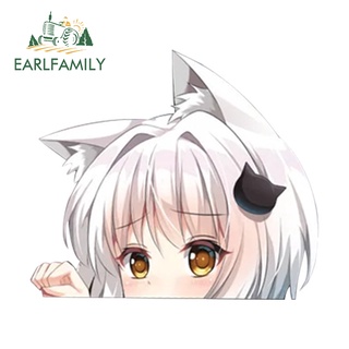 Earlfamily สติกเกอร์ไวนิล กันน้ํา ลายอนิเมะ HighSchool DxD Koneko Peeker ขนาด 13 ซม. x 11.3 ซม. สําหรับตกแต่งรถยนต์