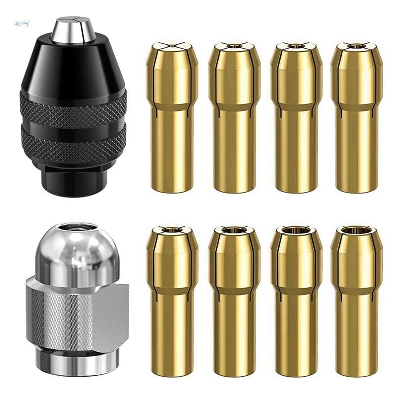 เจาะ Chuck Collet ชุดสําหรับ Dremel,1/32 นิ้วถึง 1/8 นิ้วเปลี่ยน 4486 Keyless Bit พร้อมเปลี่ยนชุดสว่านโรตารี่