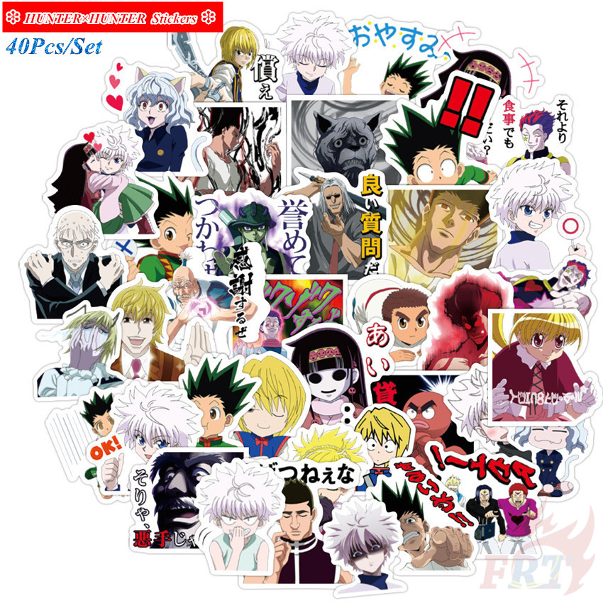 HUNTER×HUNTER Stickers 40Pcs/Set DIY Decals Stickers for Album Diary Laptop Scrapbooks Skateboard
