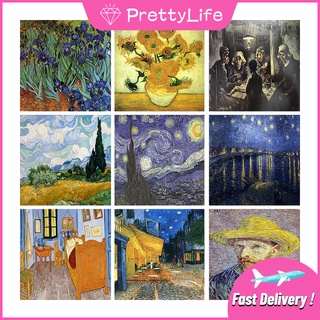 【PL】ภาพ The great painter Vincent Van Gogh series 5D DIY แบบปักเพชรจิตรกรรมตกแต่งบ้านขนาด 40x30 ซม.