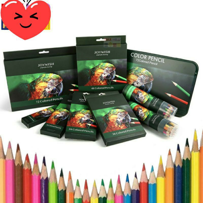 สีไม้ Joywish สีไม้แท่งยาว 24สี/36สี ทรงกระบอก พร้อมส่ง