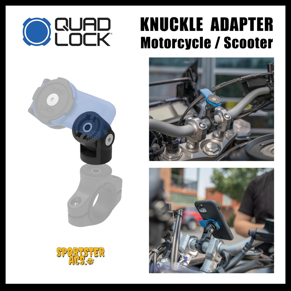 **ฟรีส่ง** Quad Lock Knuckle Adapter (Motorcycle / Scooter) Shopee