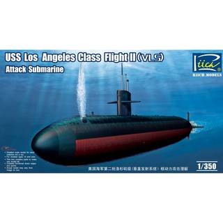 โมเดลเรือดำน้ำ (Scale Model) Riich Model 1/350 RN28006 USS Los Angeles Class Flight II (VLS) Attack Submarine