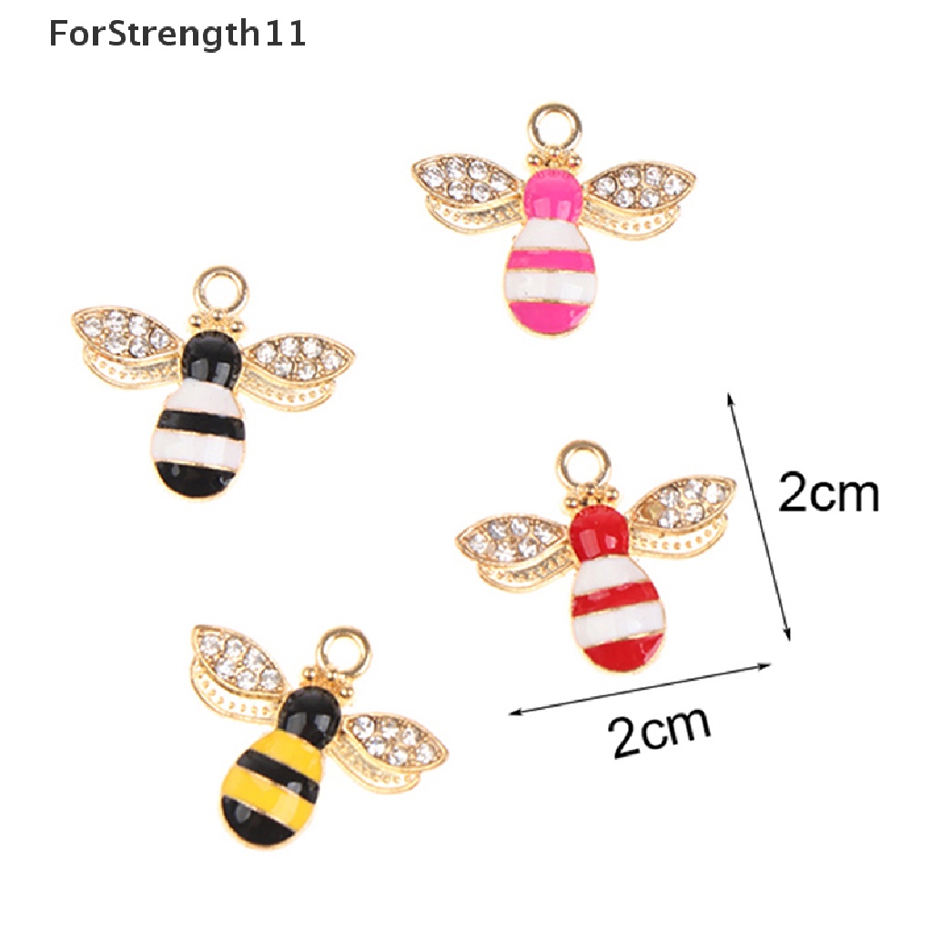 ForStrength 10Pcs Enamel Cute Animal Bee Charms Pendant For Women Necklaces Jewelry Making . #9