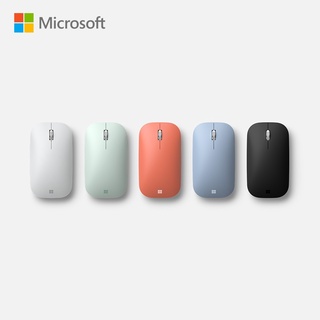 Microsoft Modern Mouse Bluetooth Silver McsAcc เมาส์มือซ้าย-ขวา เมาส์บลูทูธ ใช้งานได้อิสระแบบไร้สาย ใช้ได้กับทุกพื้นผิว