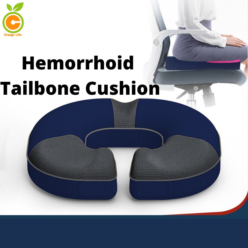 ✻♟□หมอนโดนัท Hemorrhoid Tailbone เบาะสําหรับ Coccyx ต่อมลูกหมาก Sciatica Bed Sores Post-Surgry Pain Relief