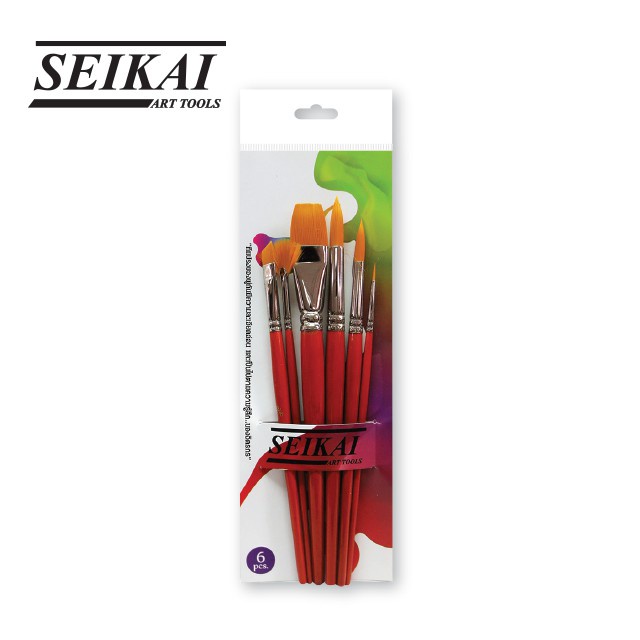 ชุดพู่กันสีน้ำ 6 ด้าม SEIKAI รุ่น SE6-JN4 ราคา ถูกที่สุด ดีลบีเคเค แกลเลอรีภาพที่ 2