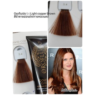 Orofluido color 50ml + developer creme oil 100ml  #5.4 Light copper brown