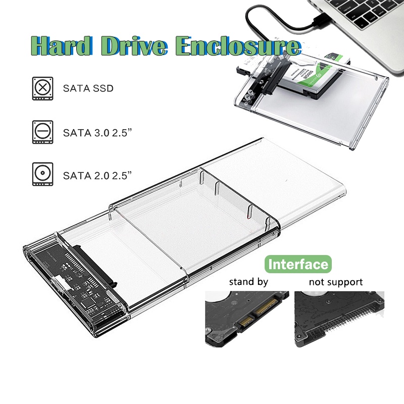 กล่องใส่ฮาร์ดดิส กล่องใส่ HDD โน๊ตบุ๊ค 2.5นิ้ว ส่งถ่ายรวดเร็ว USB3.0 Hard Drive Enclosure(ไม่รวมHDD)