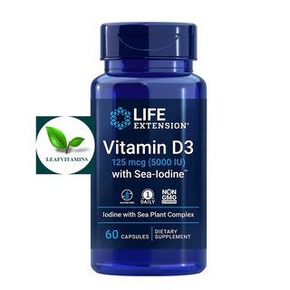 Life Extension  Vitamin D3 with Sea-Iodine™ 125 mcg (5000 IU) / 60 Capsules