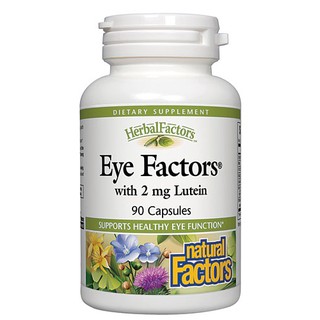 Natural Factors (แนชเชอรอล แฟกเตอร์ส) , Eye Factors with 2 mg Lutein, 90 Capsules