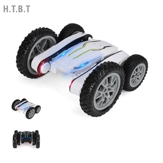 H.T.B.T Remote Control Toy Car with Dazzling Lights High Speed RC Cars Toys Rolling Rotating Tumbling Stunt for Boys Children