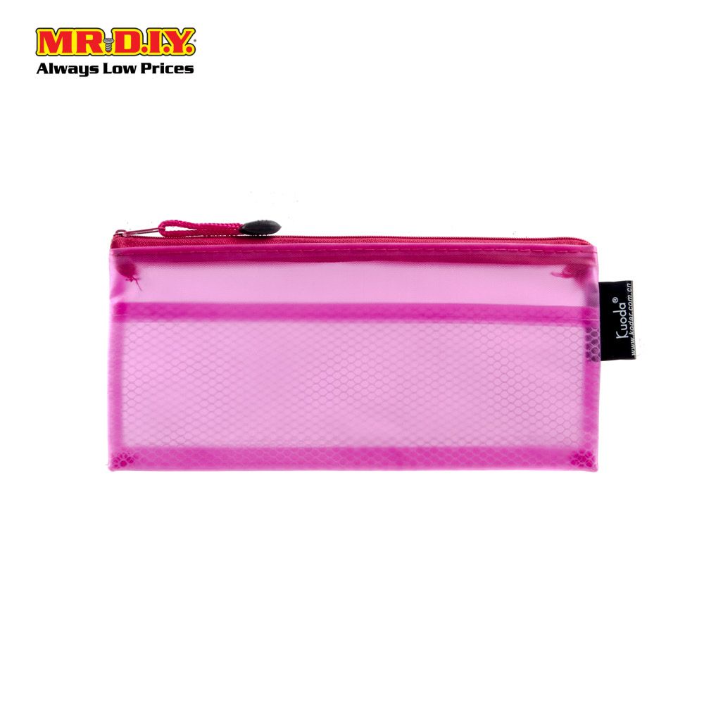 (MR.DIY) Kuoda Neon Colour PVC Pencil Case (22cm x 11cm)