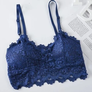 [ส่งจากไทย] 𝑩𝒓𝒂𝑩𝒓𝒂𝑩𝒓𝒂 #bra-029 สายเดี่ยวลูกไม้ ฟองน้ำถอดได้