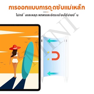 ปากการุ่นที่3 ปากกาสไตลัส วางมือบนจอ+แรเงาได้ ปากกาทัชสกรีน Stylus Pen สำหรับ iPad Air5 Air4 Air3 Gen9,8,7,6 Mini6