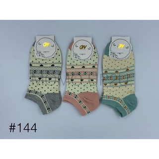 OW Socks ถุงเท้าข้อสั้นแฟชั่น 314-144 แพ็ค 12 คู่คละสี