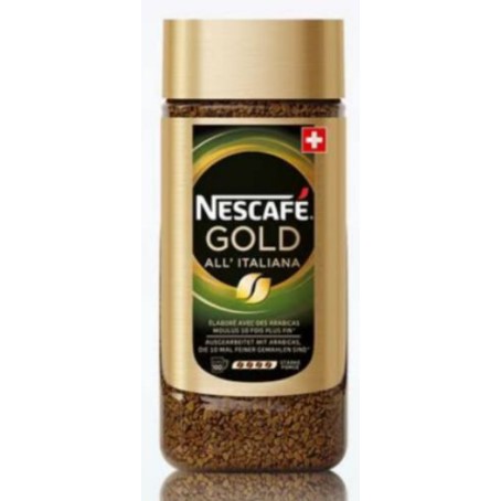 กาแฟ NESCAFE GOLD ALL ITALIANA โกลด์ ออล อิตาเลียน่า คอฟฟี่ (กาแฟสำเร็จรูปชนิดฟรีซดราย) 200 กรัม
