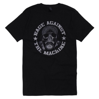 เสื้อยืดโอเวอร์ไซส์ขายดี เสื้อยืดลําลอง แขนสั้น พิมพ์ลาย Rage Against The Machine GAS สีดํา NWT KLpplb11DEheel01S-3XL