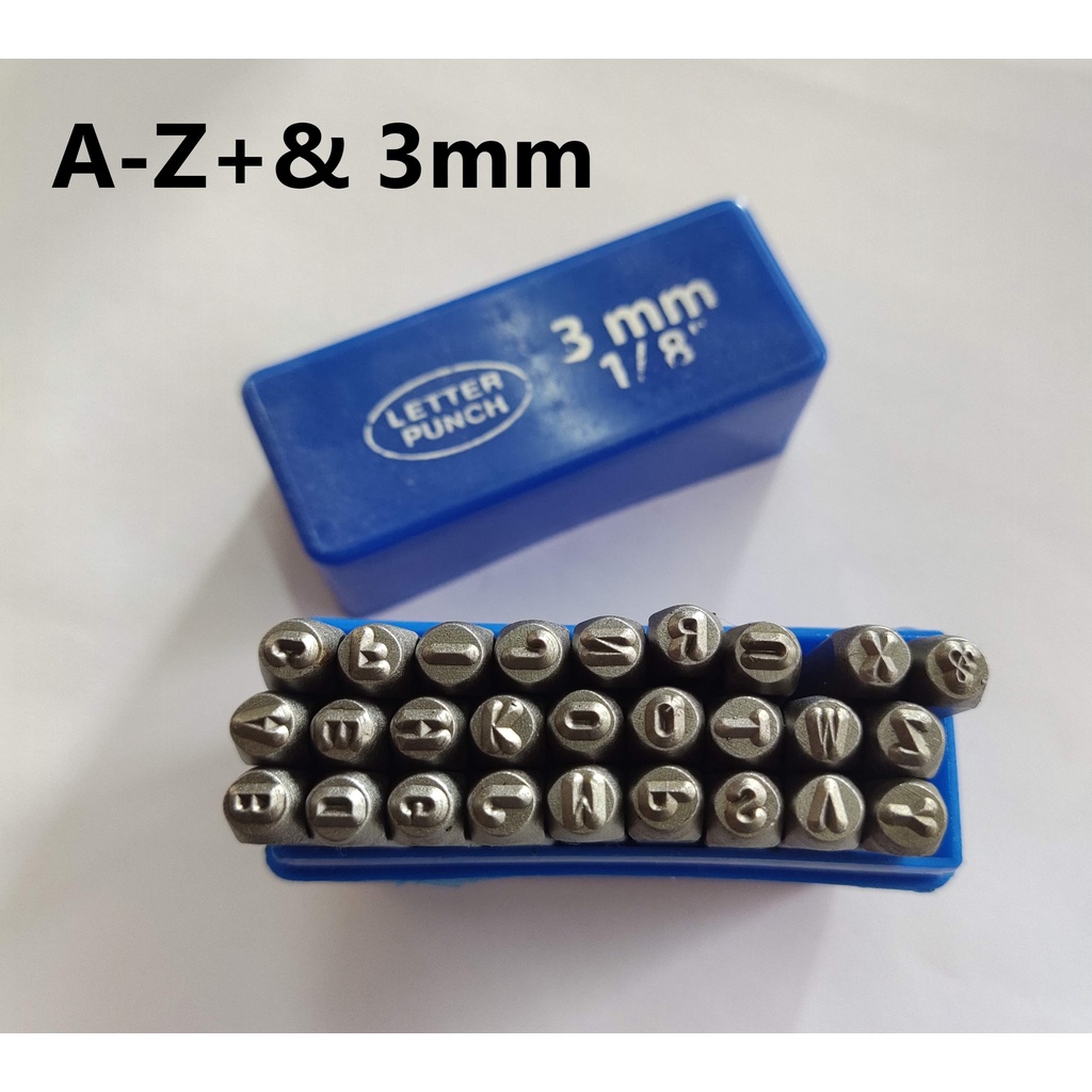 เหล็กตอกประทับตรา ตัวเลข ตัวอักษรณ์ 0-9 A-Z+& 3,4,5,6,8,10mm - รูปที่ 6