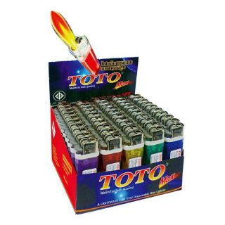 TOTO MAX ไฟแช็คก๊าซ โตโต้แม็กซ์ ยกกล่อง 50อัน (กล่องแดง) GAS LIGHTER