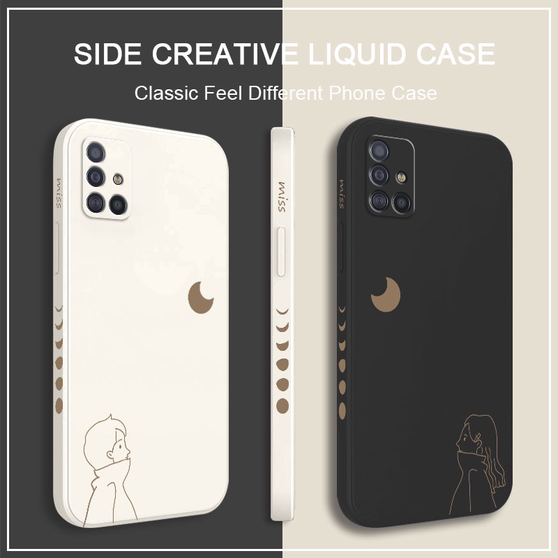 Moon Twilight Miss เคสโทรศัพท ์ สําหรับ Samsung Galaxy A71 A51 4G A21S แฟชั ่ น A31 ซิลิโคนเหลวรูปแบบด ้ านข ้ างฝาครอบ