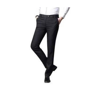 👖กางเกงสแล็ค สีดำแบบยื้ด|แบบไมยื้ด ทรงกระบอก|ทรงขาเดฟ*เนื้อผ้าหนา*