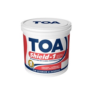 สีน้ำทาภายนอก TOA SHIELD-1 NANO BASE A ด้าน 1 แกลลอน สีน้ำทาภายนอกเกรดพรีเมียม ผลิตจากอะคริลิกโพลิเมอร์ชนิดพิเศษ ผสมผงสี