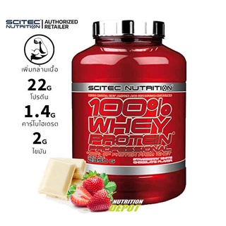 Scitec 100% Whey Protein Professional 2,350 g - Strawberry White Chocolate เวย์โปรตีนเสริมสร้างกล้ามเนื้อ