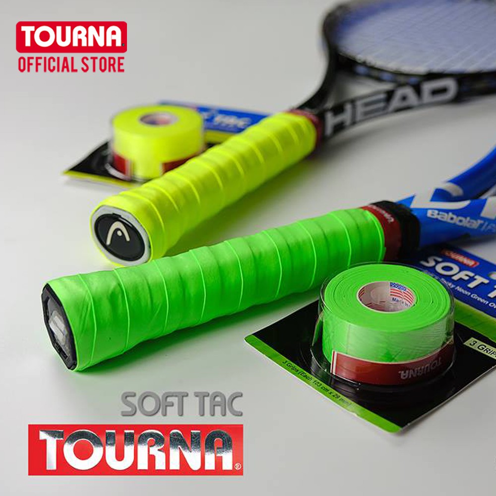 TOURNA Soft TacOver grip กริปเทปพันด้ามแบบหนึบนุ่ม  3 ชิ้น/Pack สำหรับไม้เทนนิส แบดมินตัน พิคเคิลบอล