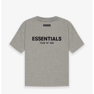 เสื้อยืดแขนสั้นลําลอง ผ้าฝ้าย พิมพ์ลาย FOG Double Line ESSENTIALS โอเวอร์ไซซ์ สไตล์สตรีท