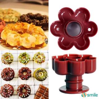 Flower Donut Maker Cutter Fudge Cake Bread Dessert Bakery Mould Mold Baking Tools BL