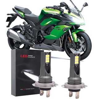 ชุดหลอดไฟซีนอน LED 6000K สีขาว สําหรับ Kawasaki Ninja 1000 650 300 2011-2015 ZX10R ZX6R 2003 2004-2016 2 ชิ้น