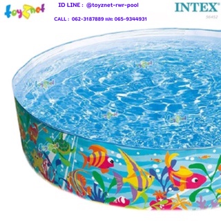 Intex สระน้ำ สระขอบตั้ง ลายการ์ตูน สัตว์น้ำใต้ทะเล 6 ฟุต (1.83x0.38 ม.) รุ่น 56452