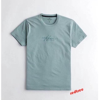 [S-5XL]Hollister เสื้อยืด คอกลม แขนสั้น ผ้าฝ้าย สําหรับผู้ชาย เสื้อยืดผู้ชาย แท้ เสื้อยืดผ้าฝ้าย men t-shirt