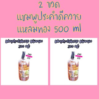 แชมพูประคำดีควาย แหลมทองการแพทย์ 500 ml ขวดปั้ม ขวดใหญ่ 2 ขวด