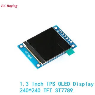 โมดูลจอแสดงผล IPS OLED 0.96 1.3 1.44 1.8 นิ้ว 240*240 RGB TFT สําหรับบอร์ด LCD DIY ST7789 7Pin 4 สาย