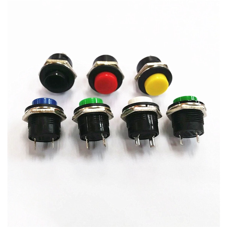 [16MM ] R13-507 Series Push Button Switch Self-Reset Push Button Switch Round Non-Self-Locking Push 
