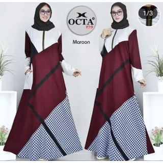 เสื้อคลุม Octa Dress BO MOSSCRAPE Gamis สําหรับผู้หญิงวัยรุ่น 2021