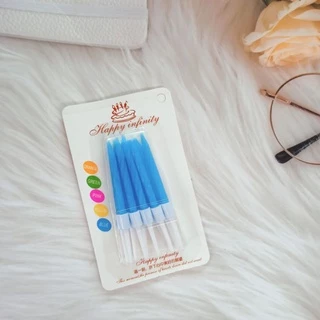 เทียนสั้นวันเกิด สีธรรมดา และสีมุก